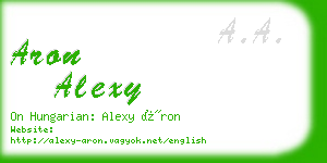 aron alexy business card